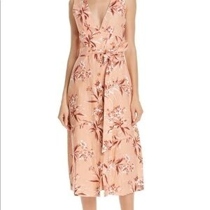 NWT Joie Ethelda floral belted linen dress L